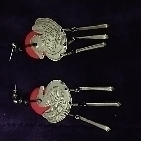 Vintage Jewelry - VTG Dangle Duck Earrings